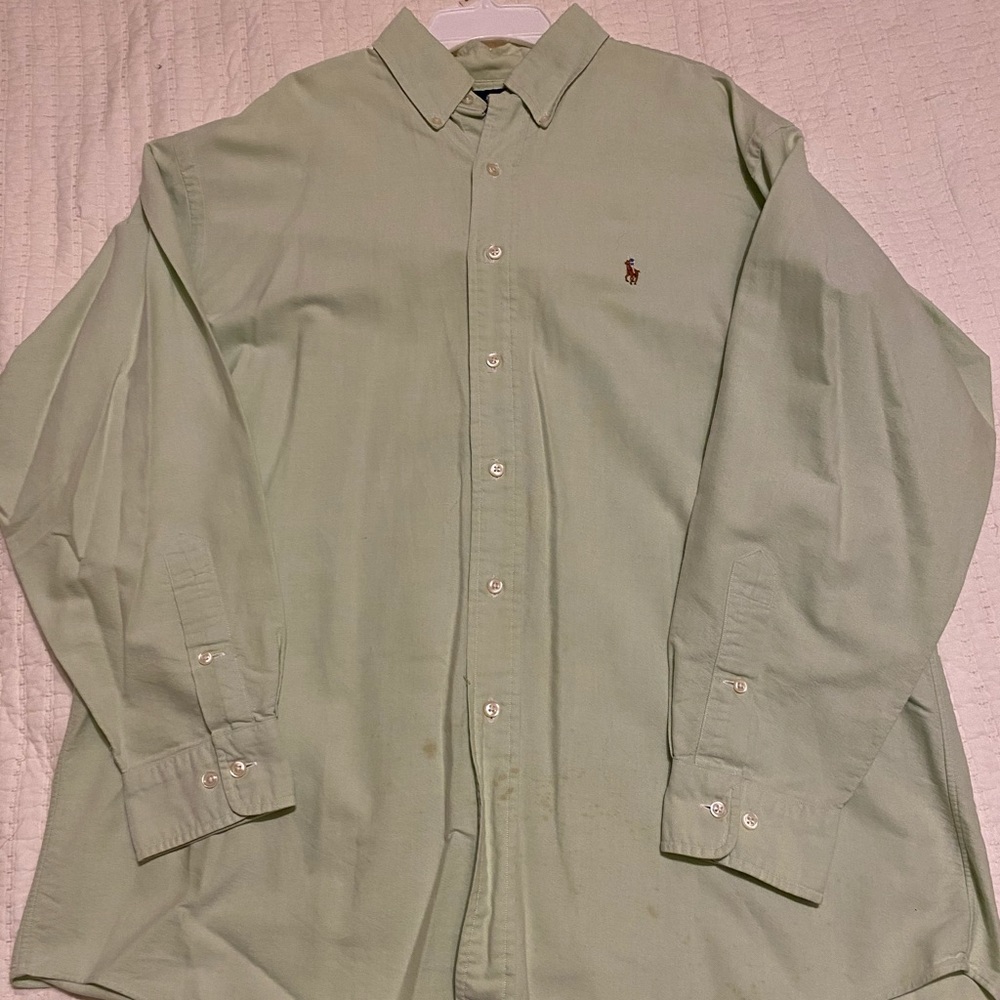 Ralph Lauren long sleeve button down, light green